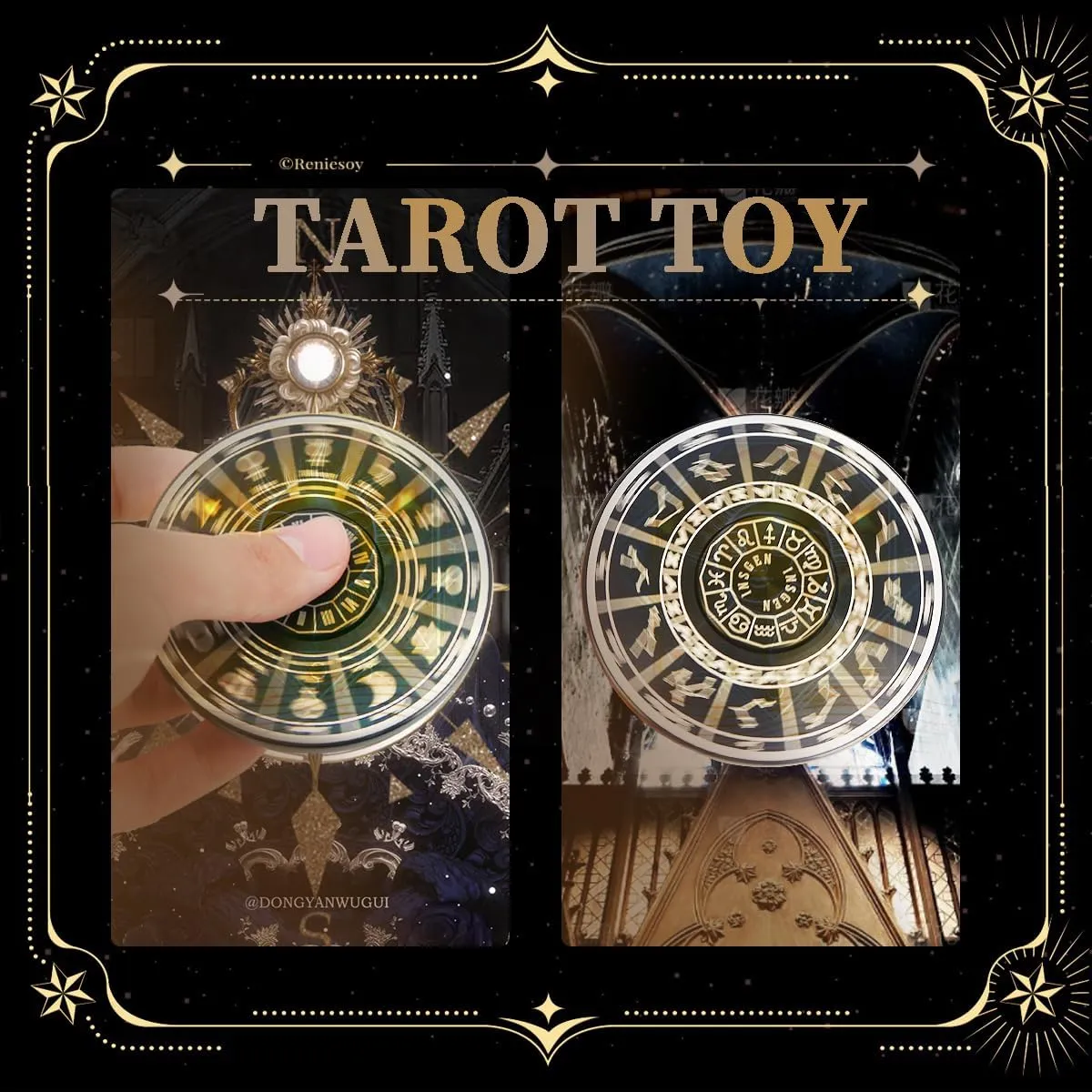 Spinners for Adults, Metal Spinning Spinner Top Toy, Anxiety Toys Stress Relief Reducer, Party Favors for Kids 6  Stuffers Tarot Constellation Spinning Tops Toys (Tarot) Fidget scarf Toys Fidget 