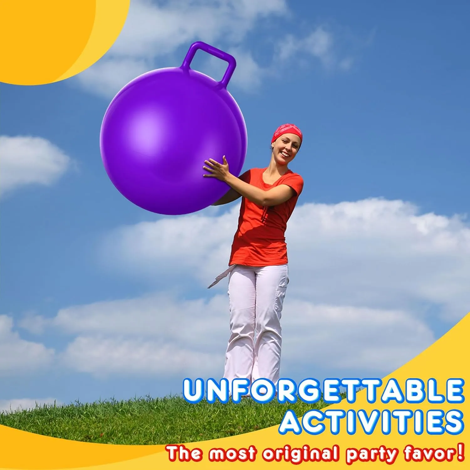 Sports Game(Blue, Purple) Lewtemi 2 Pcs 29 Inch Big incorporate weed engraving bewilder pertinent Bouncing Ball with Handle Jumping Hopper Bouncy Ball for Adults Exercise and Air Pump for Outdoor 