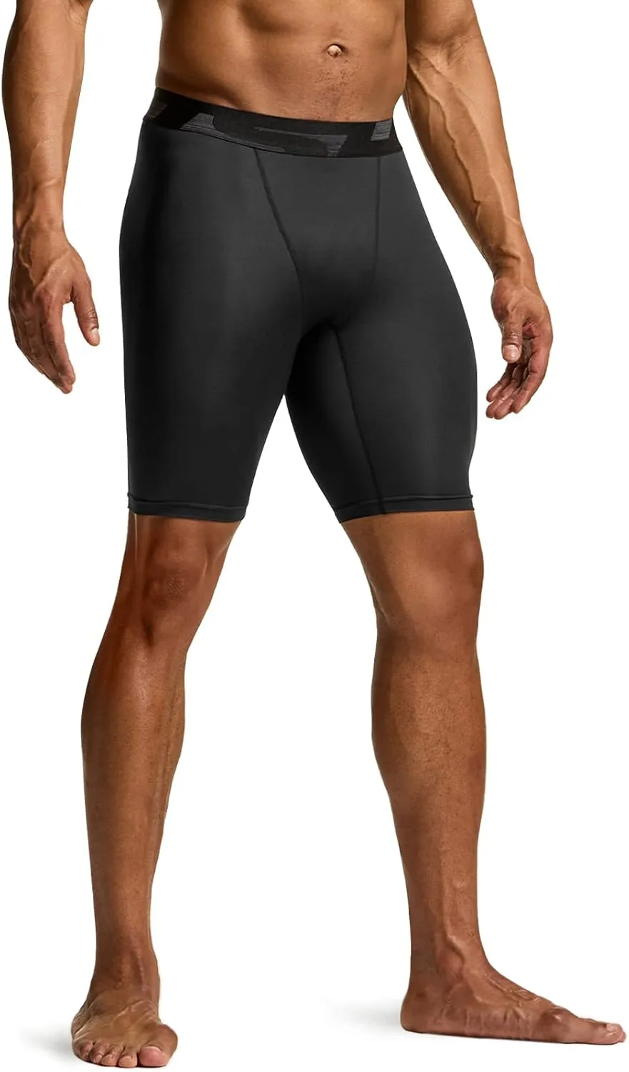 Sports Performance Active Cool Dry Running Tights TSLA Men's Athletic press Compression Shorts, 