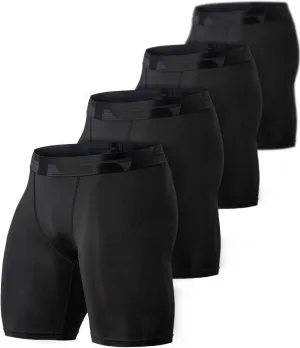 Sports Performance Active Cool Dry Running Tights TSLA Men's Athletic press Compression Shorts, 