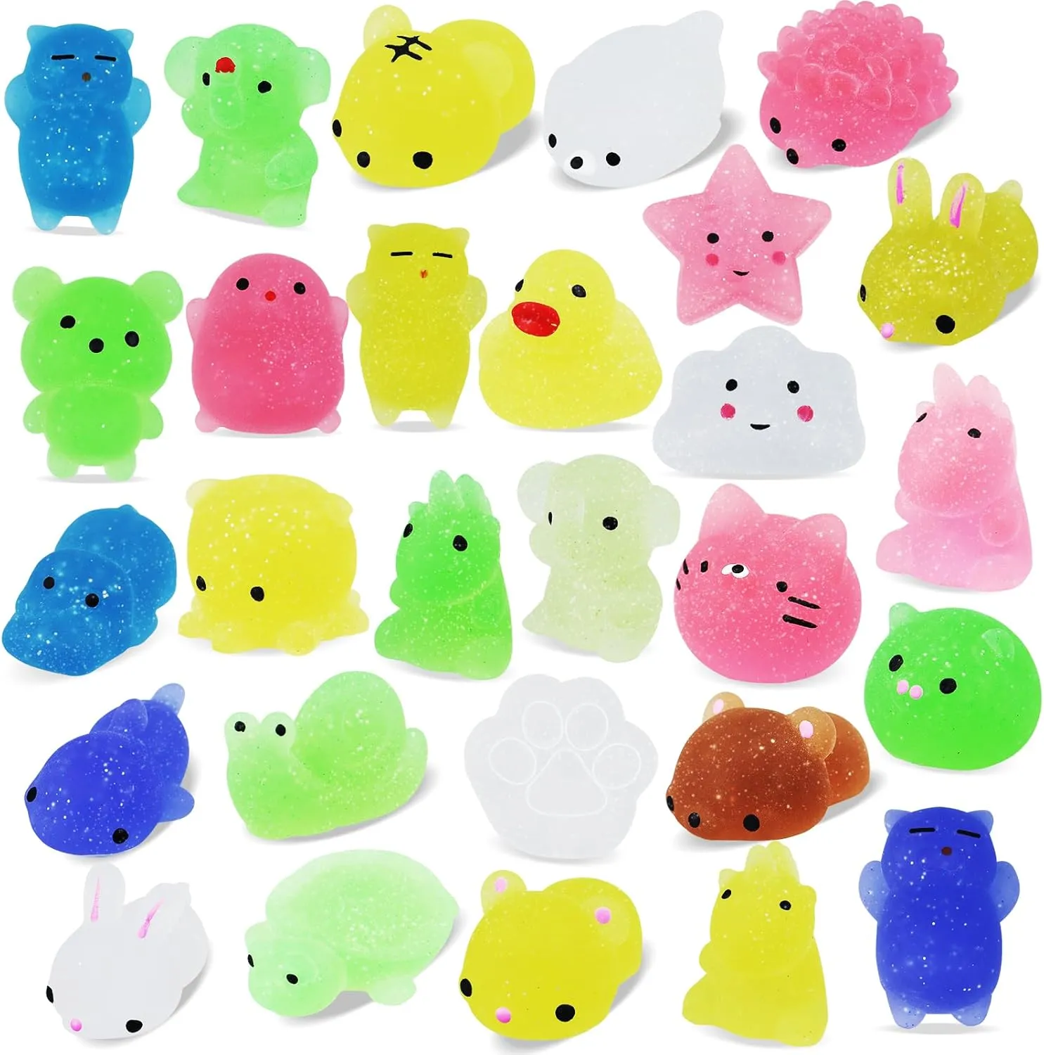 Squeeze$ Stress Relief Fidget Toys for Kids Valentine Party Favor Classroom Class Exchange Prizes 28 Packs malleable expeditious flavor appraise mainstay separable Mochi Squishy Toys with Cards$Cute Animals Mochi to 