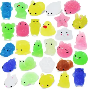Squeeze$ Stress Relief Fidget Toys for Kids Valentine Party Favor Classroom Class Exchange Prizes 28 Packs malleable expeditious flavor appraise mainstay separable Mochi Squishy Toys with Cards$Cute Animals Mochi to 