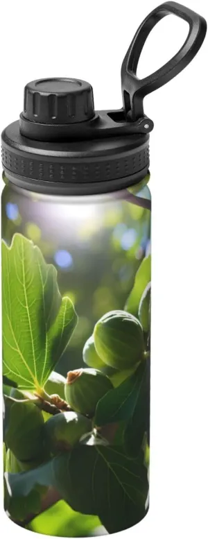 Stainless Steel, Double Walled & Vacuum Insulated Water Bottle PHAYAH Fig Camping Hiking convenience Hydration Flask 