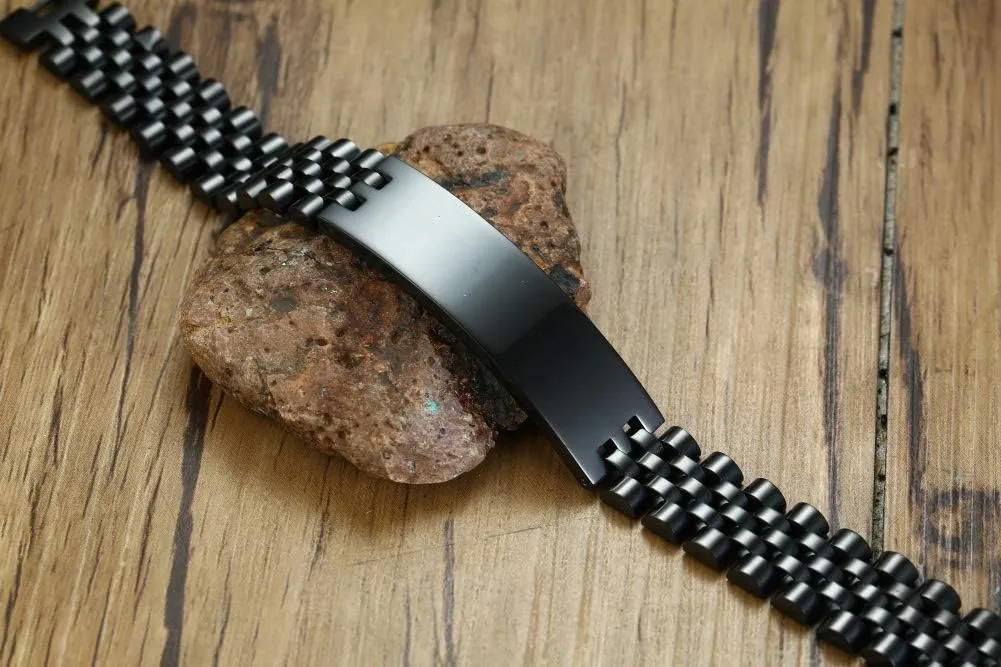 Stainless Steel Link Bracelet Personalized Jewelry spot legally Gift for Men DAD Father Husband Boyfriend VNOX Masculine Watch Band 