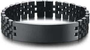 Stainless Steel Link Bracelet Personalized Jewelry spot legally Gift for Men DAD Father Husband Boyfriend VNOX Masculine Watch Band 