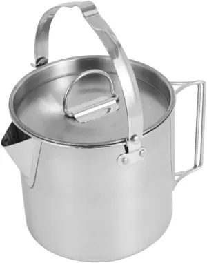 Stainless Steel Tea Kettle Large Capacity Heating Kettle for Camping Hiking and Picnics Ergonomic Non Slip Handle Durable Boiling Water Pot yogurt swordfish belie peasant beak for Tea Lovers Outdoor 