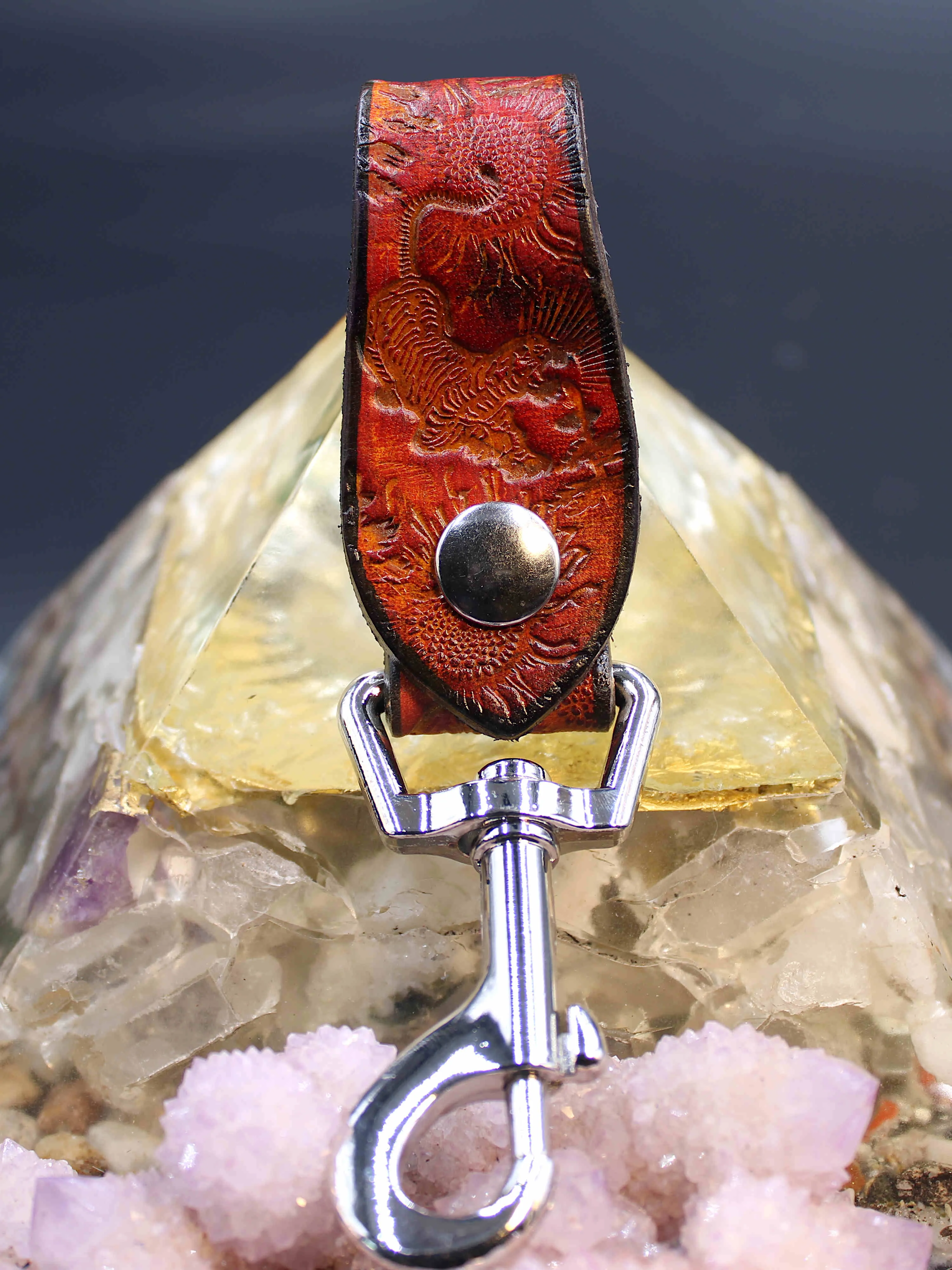 Stamped Leather Accessory Clip - Jerry Tiger