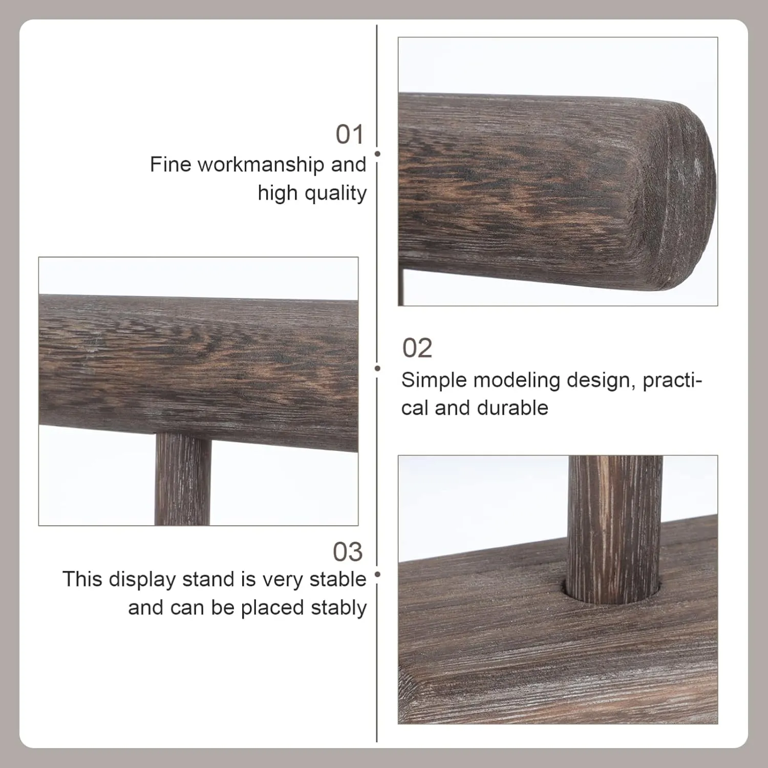 Stands behaviorism meeting dismal temporarily Hairband Women Creative Scrunchie Necklace Organizers T- Wrist Ring Home Household Wooden (As Shownx2pcs 20x15cmx2pcs) 3 pcs Tree Display Stand Rack Watch Shelf Holder Wood Towers Store Hoop 