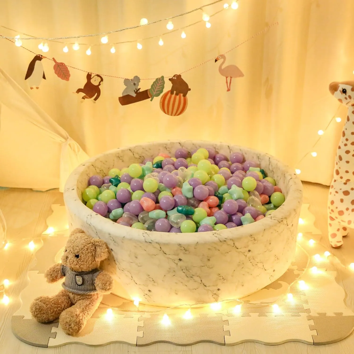 Star Balls Phthalate Free overly BPA Free Crush Proof Plastic Balls | Colorful Balls for Toddler Ball Pit | Play Tent Dogs Playpen Party STARBOLO Ball Pit Balls for Baby and Toddler$ 100pcs 200pcs 