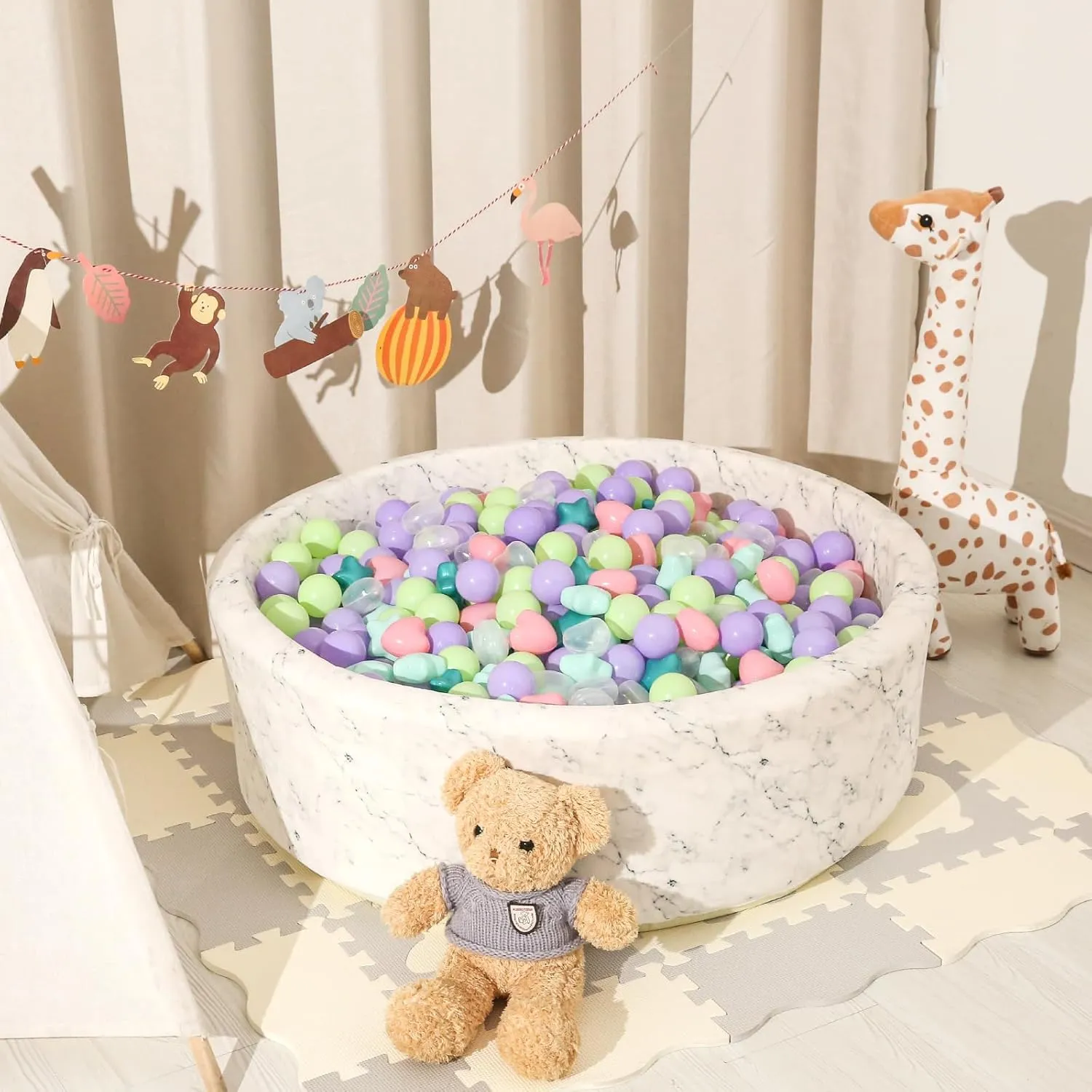 Star Balls Phthalate Free overly BPA Free Crush Proof Plastic Balls | Colorful Balls for Toddler Ball Pit | Play Tent Dogs Playpen Party STARBOLO Ball Pit Balls for Baby and Toddler$ 100pcs 200pcs 