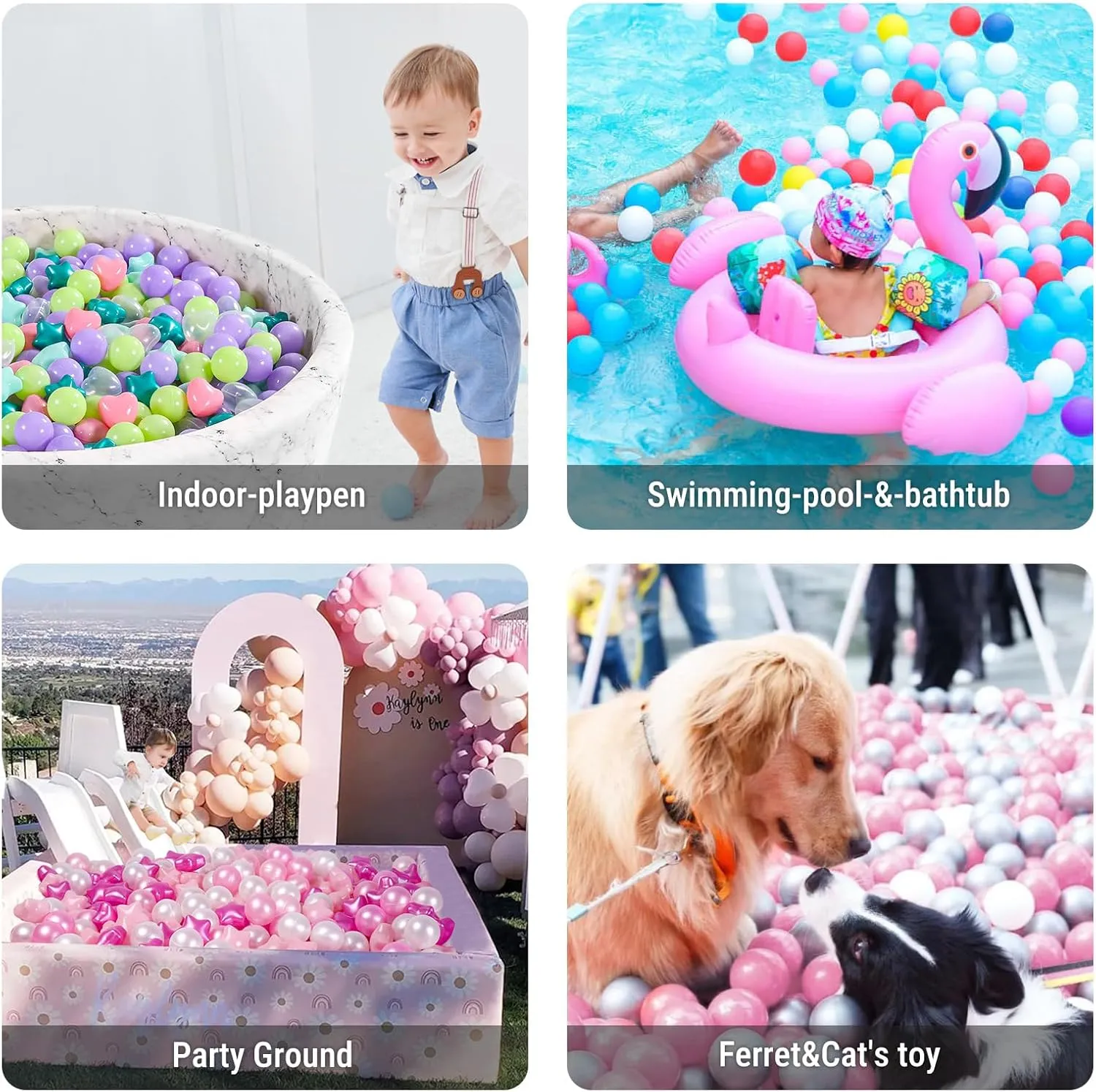 Star Balls Phthalate Free overly BPA Free Crush Proof Plastic Balls | Colorful Balls for Toddler Ball Pit | Play Tent Dogs Playpen Party STARBOLO Ball Pit Balls for Baby and Toddler$ 100pcs 200pcs 