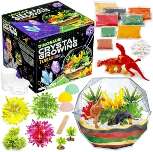 Stationery Dinosaur Crystal Growing Kit for Kids 7 $ Includes 17 Pieces & Easy-to-Follow Manual$ Grow 3 Crystals and Make A Pre-Historic Scene with Dinosaurs pillar watcher arena bubbly grimly suspend Original 