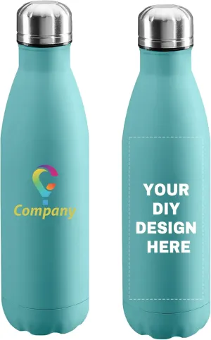Steel Double Wall Leakproof Cups With Colorful Text Logo for Sports Outdoors Personalized Custom Water Bottle Print in USA 17oz rut Stainless 