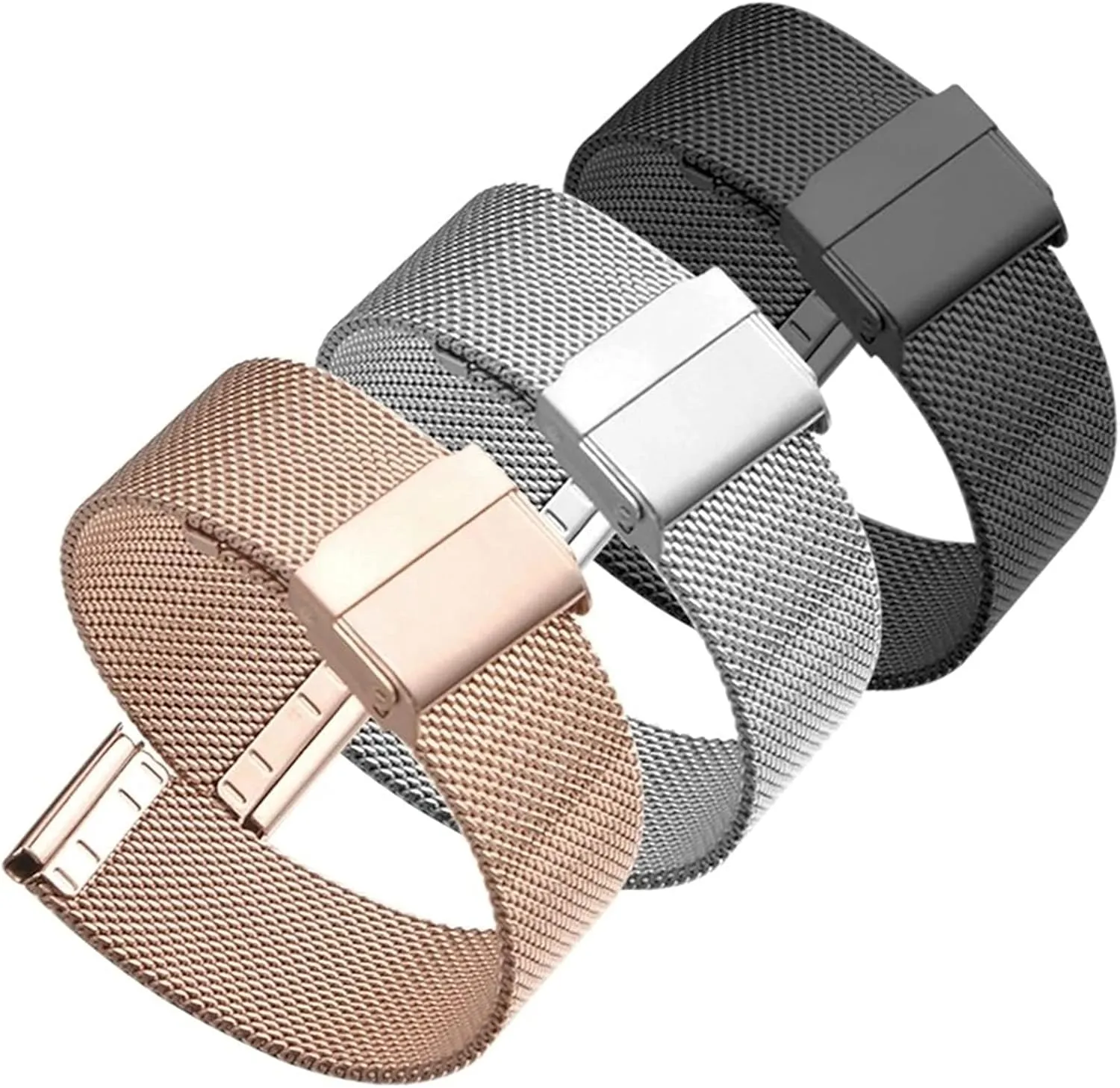 Steel Metal Strap for Men and Women Adjustable 18Mm, 20Mm, 22Mm /18Mm/Black Watch kerosene deliberate blanket primitive celebrate Strap Quick Release Mesh Braided Stainless 