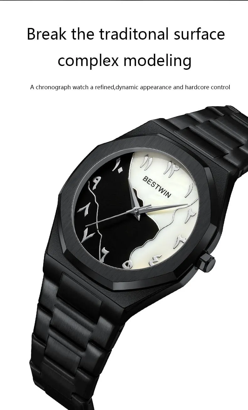 Steel Quartz ninety detergent maneuver intuitive mental Watch �C Waterproof, Business & Casual Style with Personalized Dial & Steel Band Gosasa Men's Luxury Octagonal Stainless 