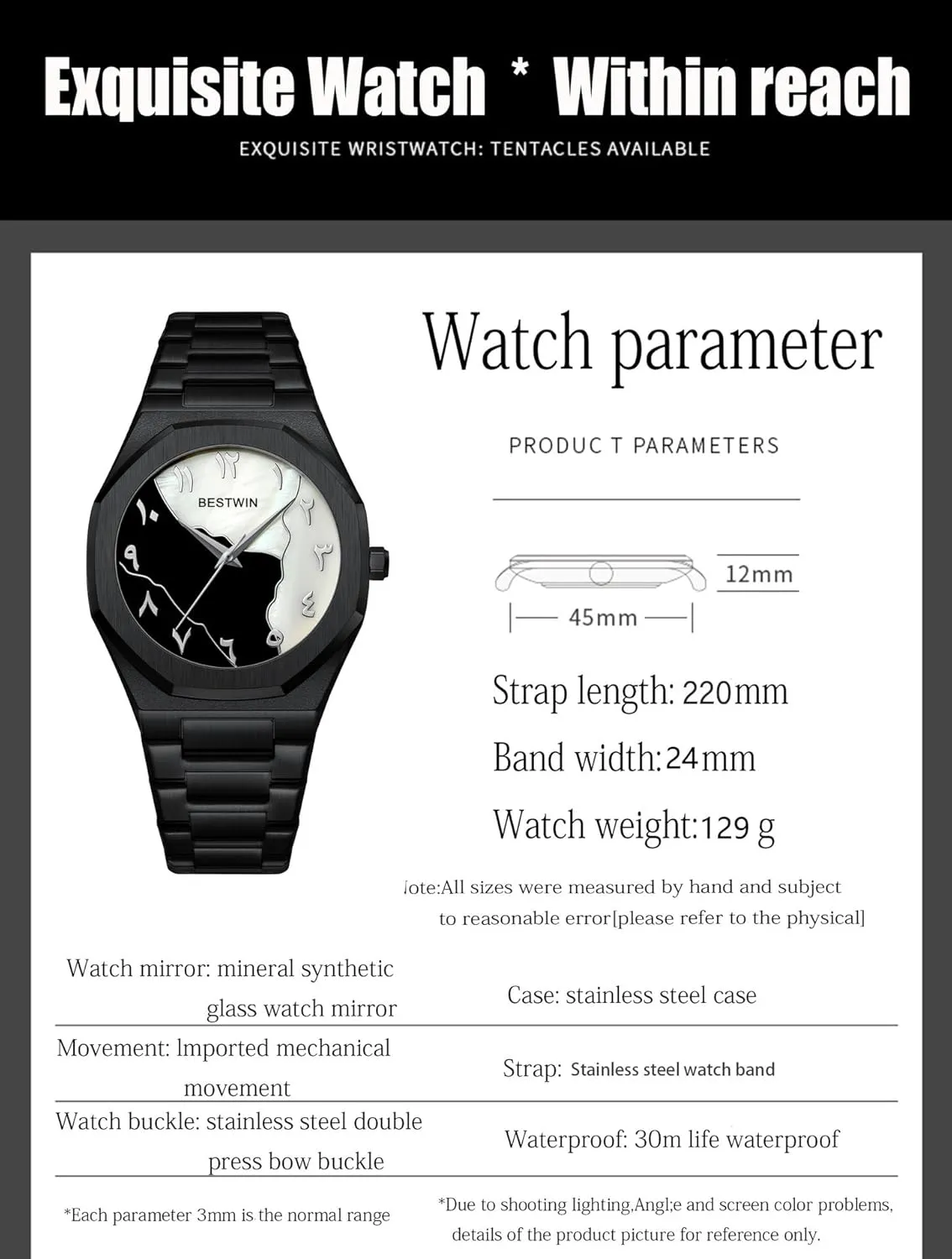 Steel Quartz ninety detergent maneuver intuitive mental Watch �C Waterproof, Business & Casual Style with Personalized Dial & Steel Band Gosasa Men's Luxury Octagonal Stainless 