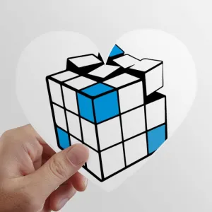 Sticker Bicycle Bottle Decal armory Magic Cube Color Toy Art Deco Fashion Heart Vinyl 
