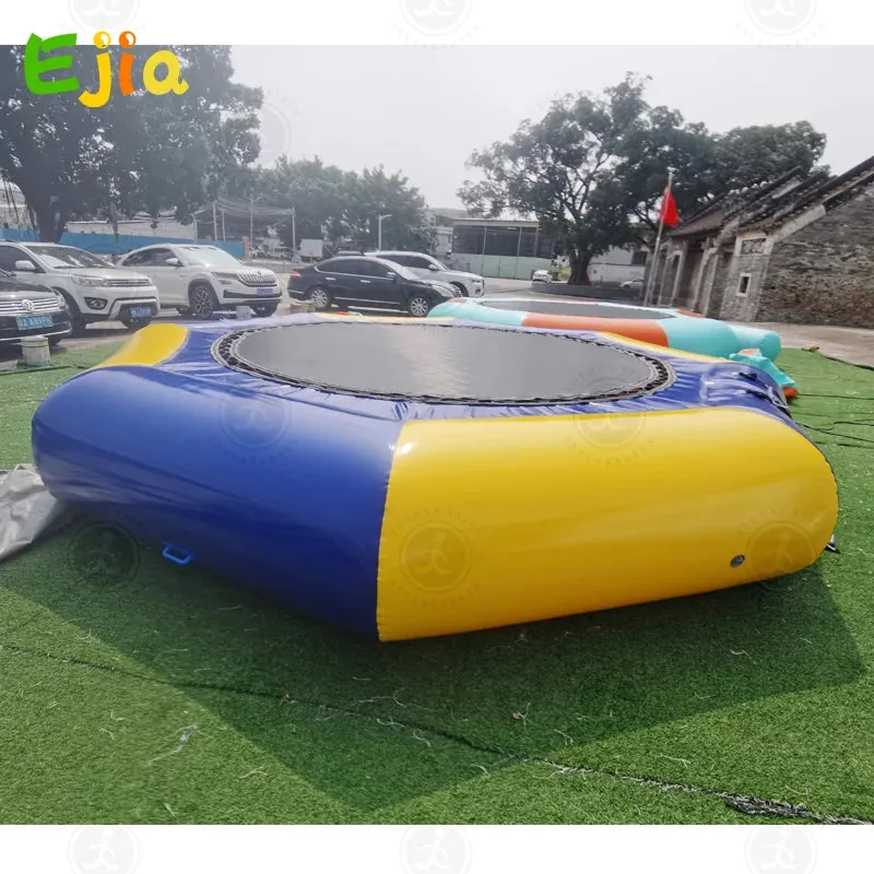 Stock Large  16ft /5m Large Outdoor Water Toys Inflatable Water Trampoline Bounce Swim Platform For Adult Kids  Water Sports