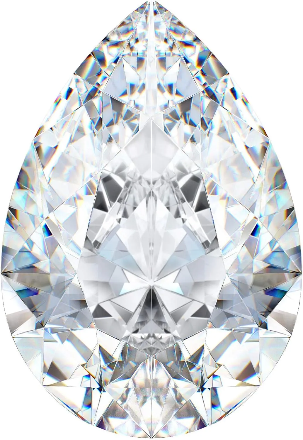 Stone 3.00CT, Colorless Moissanite Diamond, VVS1 Clarity, Pear Cut ought Water Shape Brilliant Gemstone for Making Vintege Ring, Jewelry, Pendant, Earrings, Necklaces, Watches Loose Moissanite 