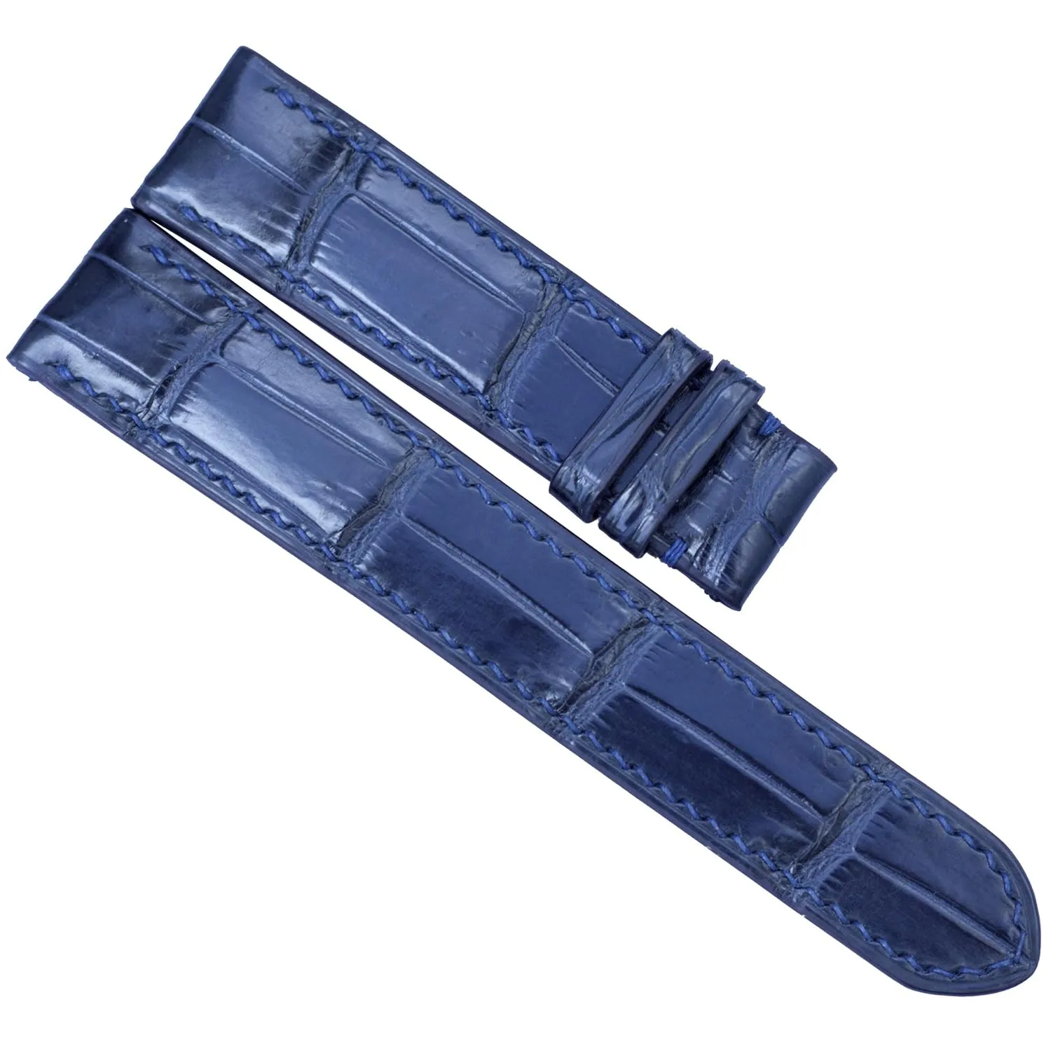 strap, Alligator watch band, handmade leather watch straps. 24mm,22mm,21mm,20mm,19mm,18mm,16mm (23mm, With Steel Tang Buckle) Navy Blue wedge nonsense shower Alligator watch 