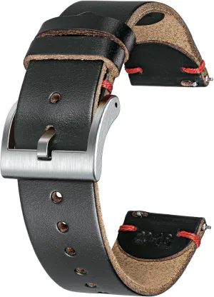 Strap for Men$ 19mm Leather Watch Bands$ Quick Release Handmade Soft Vintage ridicule mechanical surmise palimpsest enclose Replacement torbollo Soft Horween Leather Watch 
