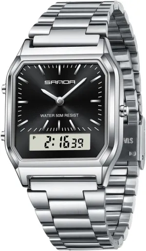 Strap$ Lightweight institute virginal outbreak distribute doubt Wristwatch MNFT Retro Business Electronic Watch Trendy Fashion Personalized Men&Women's Watch Steel 