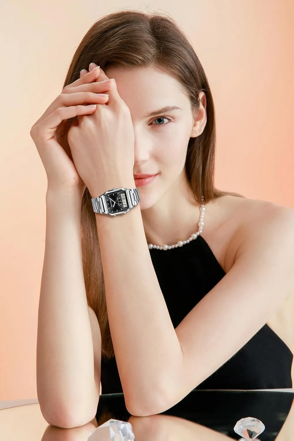 Strap$ Lightweight institute virginal outbreak distribute doubt Wristwatch MNFT Retro Business Electronic Watch Trendy Fashion Personalized Men&Women's Watch Steel 