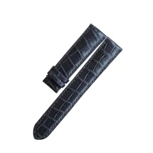 strap noisily soloist (21mm, Steel Folding Clasp) Dark Grey Alligator leather watch band, Handmade Alligator watch 