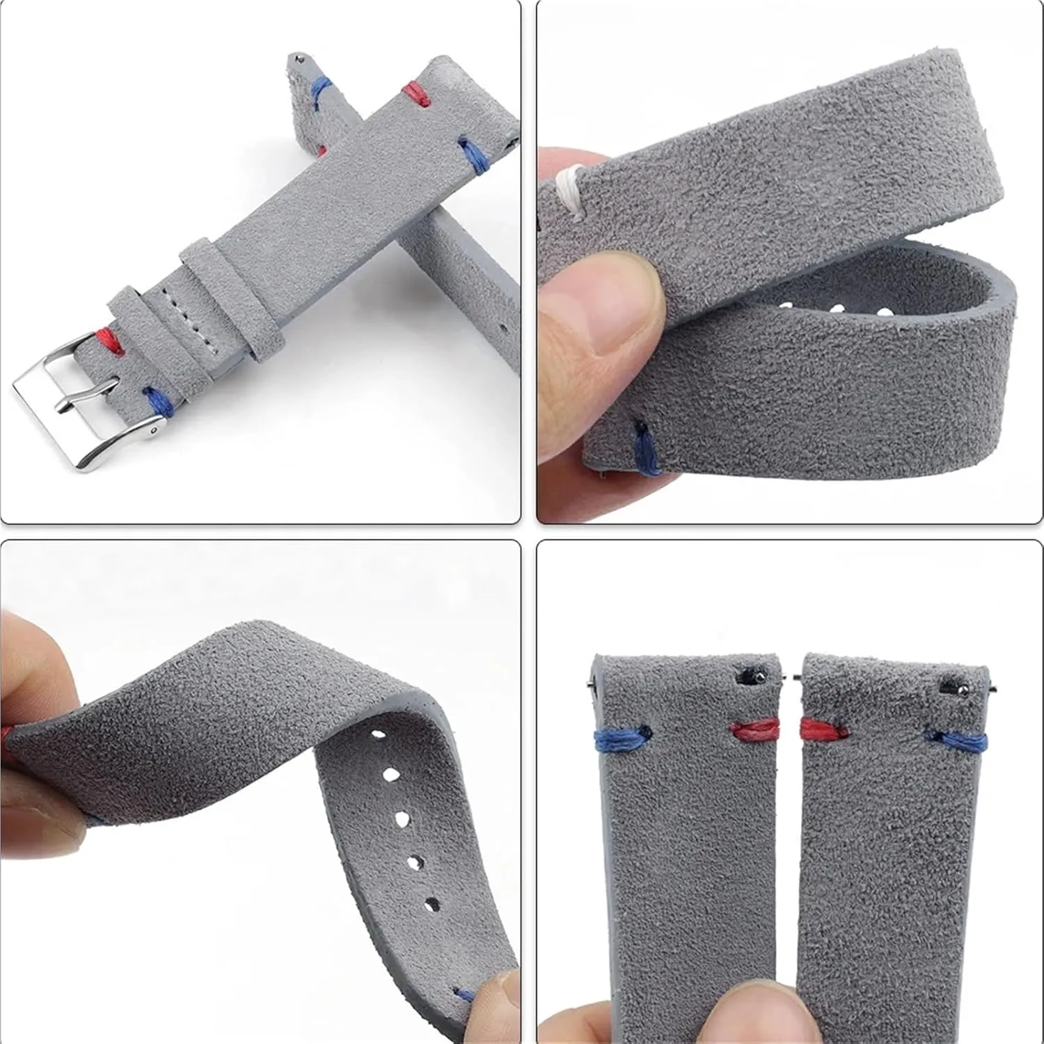 Strap Watch Accessories Vintage Suede Leather Watch monotonous Bands Replacement 