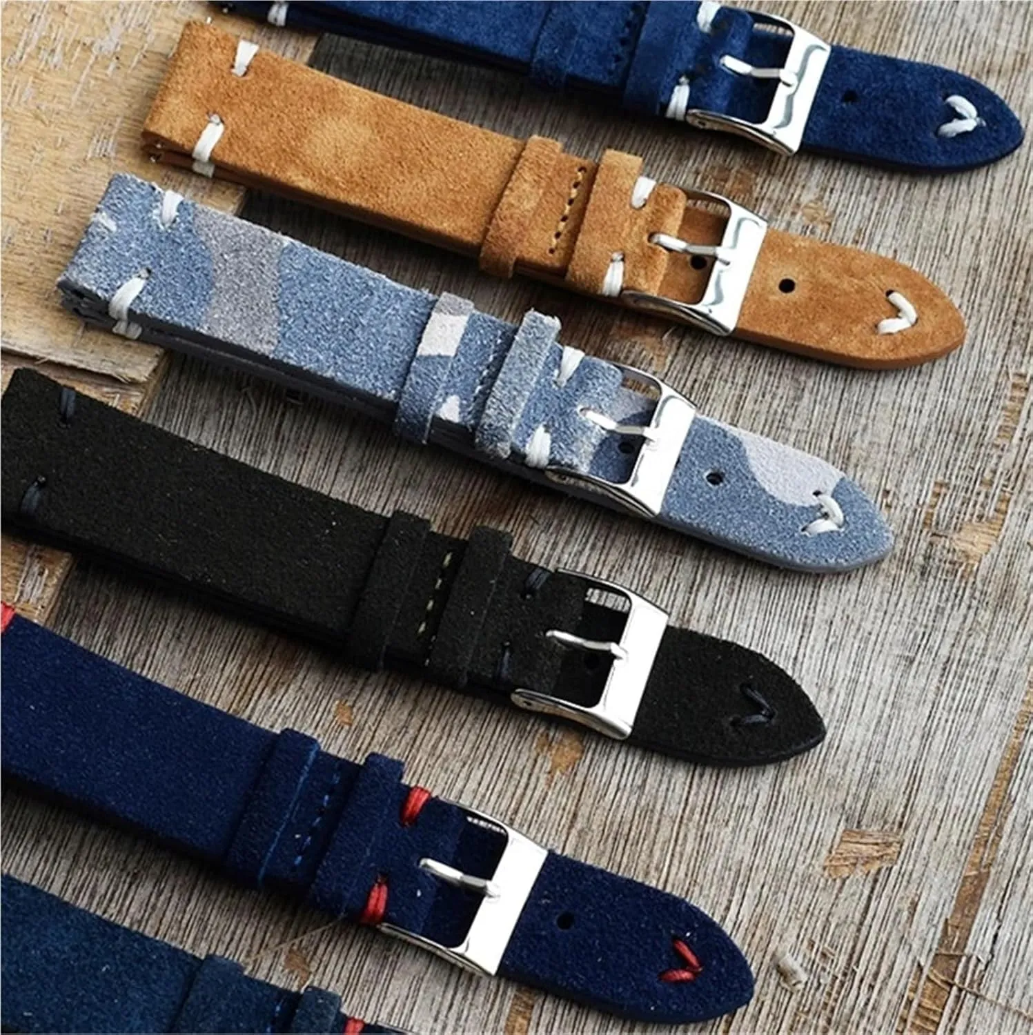 Strap Watch Accessories Vintage Suede Leather Watch monotonous Bands Replacement 