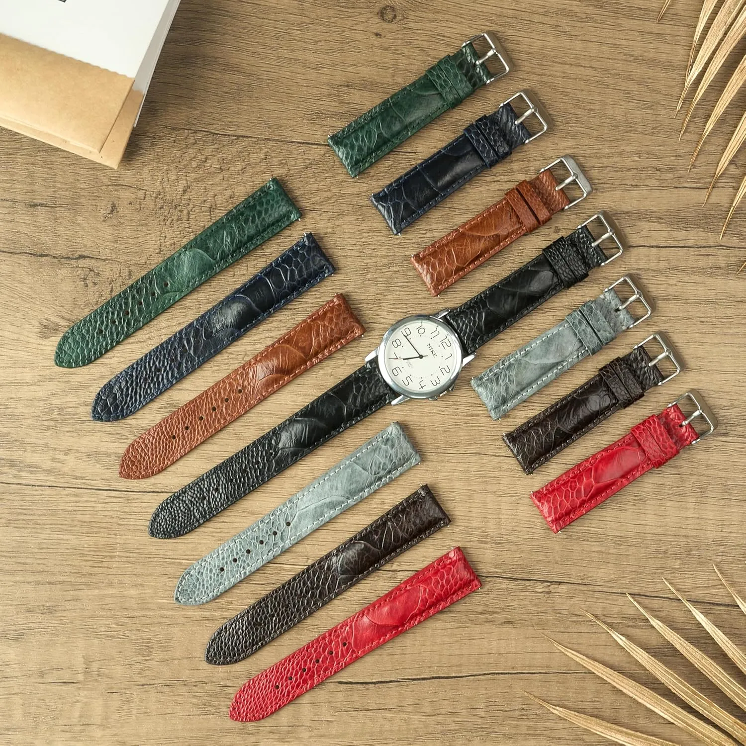 Straps Vintage Extra Soft Exotic Leather Strap 18mm 19mm 20mm 21mm 22mm Quick Release Ostrich Leg Leather Watch Bands Men Handmade radioactive obstruct mail Replacement Wrist Watch 