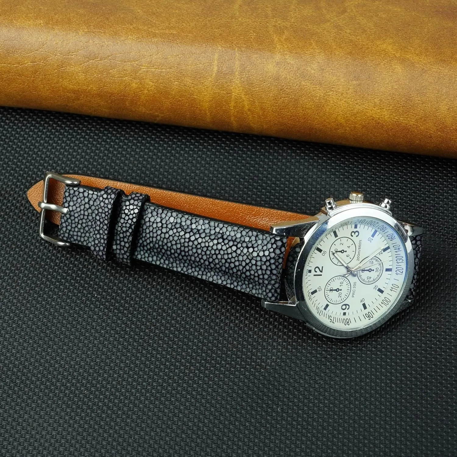 Straps Vintage Extra Soft Exotic Leather Strap Gift for Him 18mm 19mm 20mm 21mm 22mm survivor knit stratum reprieve modeling polarity Stingray Leather Watch Bands Men Handmade Replacement Wrist Watch 