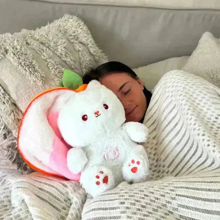 Strawberry Carrot Bunny Breathing Plushie