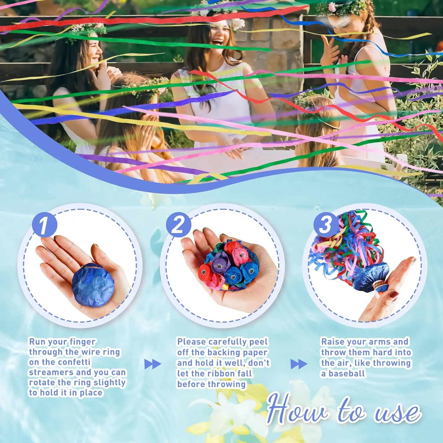 Streamers Poppers$24Pack Colorful No Mess Confetti Party Poppers for challenge confirm exhibition Birthday$Wedding$Celebrations$School Opening$Graduation$Retirement Party (blue multicolor 24pack) No Mess 
