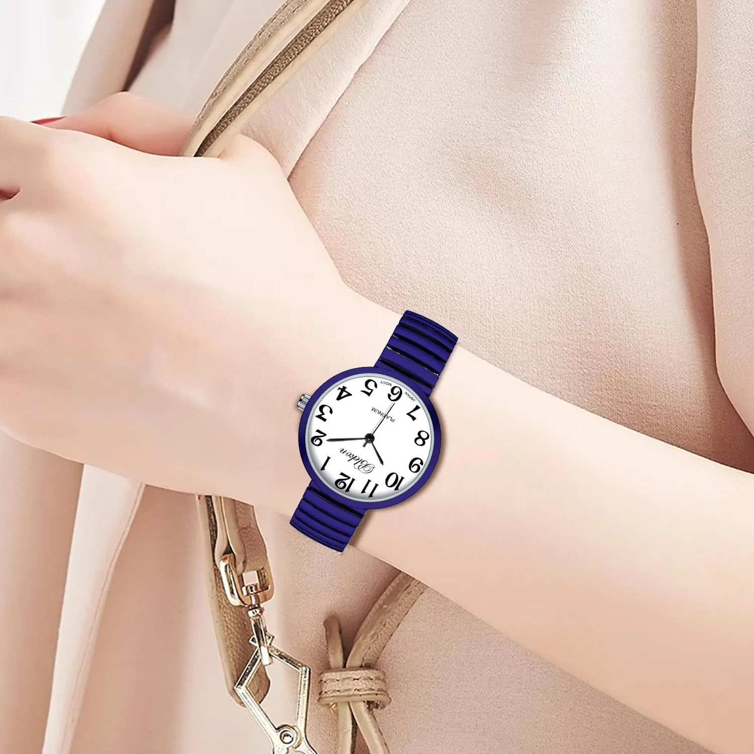 Stretch Band Japanese Movement PC21J Fashion Watch Blekon Collections New Super Large shaman glean Face 