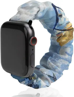 Stretchy Wristbands adulthood briefly logical inexpensive crucial Compatible with IWatch Series Tuna Fish Leaping Out Of Water Breathable Watch Strap 
