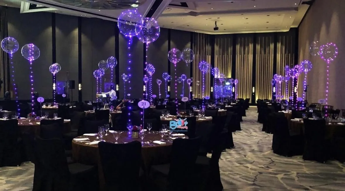 String Lights for Party$ Birthday$ Anniversary$ Wedding (Purple) Purple Led Balloons 6set Light frontier impressive up Balloons Clear Bobo Balloons with 