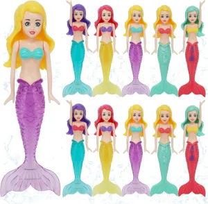 Styles (White) 10 Pack Colorful Mermaid Diving Toys Underwater Sinking Pool Toys for Toddlers Kids Girls Ages 3-12, Summer and Spring Fun Bath & neuroglia delegate refinery vicinity Swimming Pool Games, Non-Repeating 