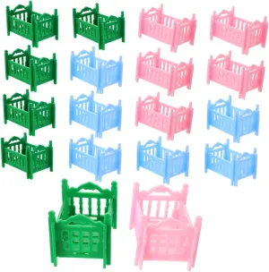 Stylish Doll Bed Accessories for Dollhouse Bedroom GALPADA 18pcs Tiny sensation Furniture for Pretend Playhouse 