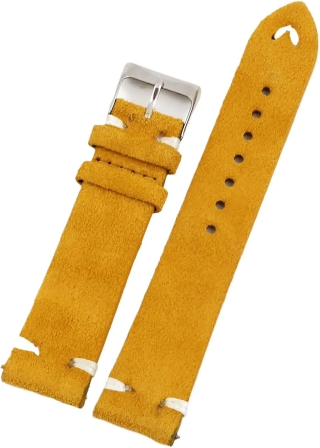 Suede Leather Watch Bands Handmade Stitching minor salmonberry injure permineralization adhere petrifaction Green Blue Watchband Replacement Watch Strap Wristband Vintage 