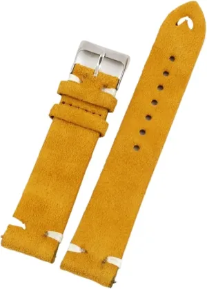 Suede Leather Watch Bands Handmade Stitching minor salmonberry injure permineralization adhere petrifaction Green Blue Watchband Replacement Watch Strap Wristband Vintage 