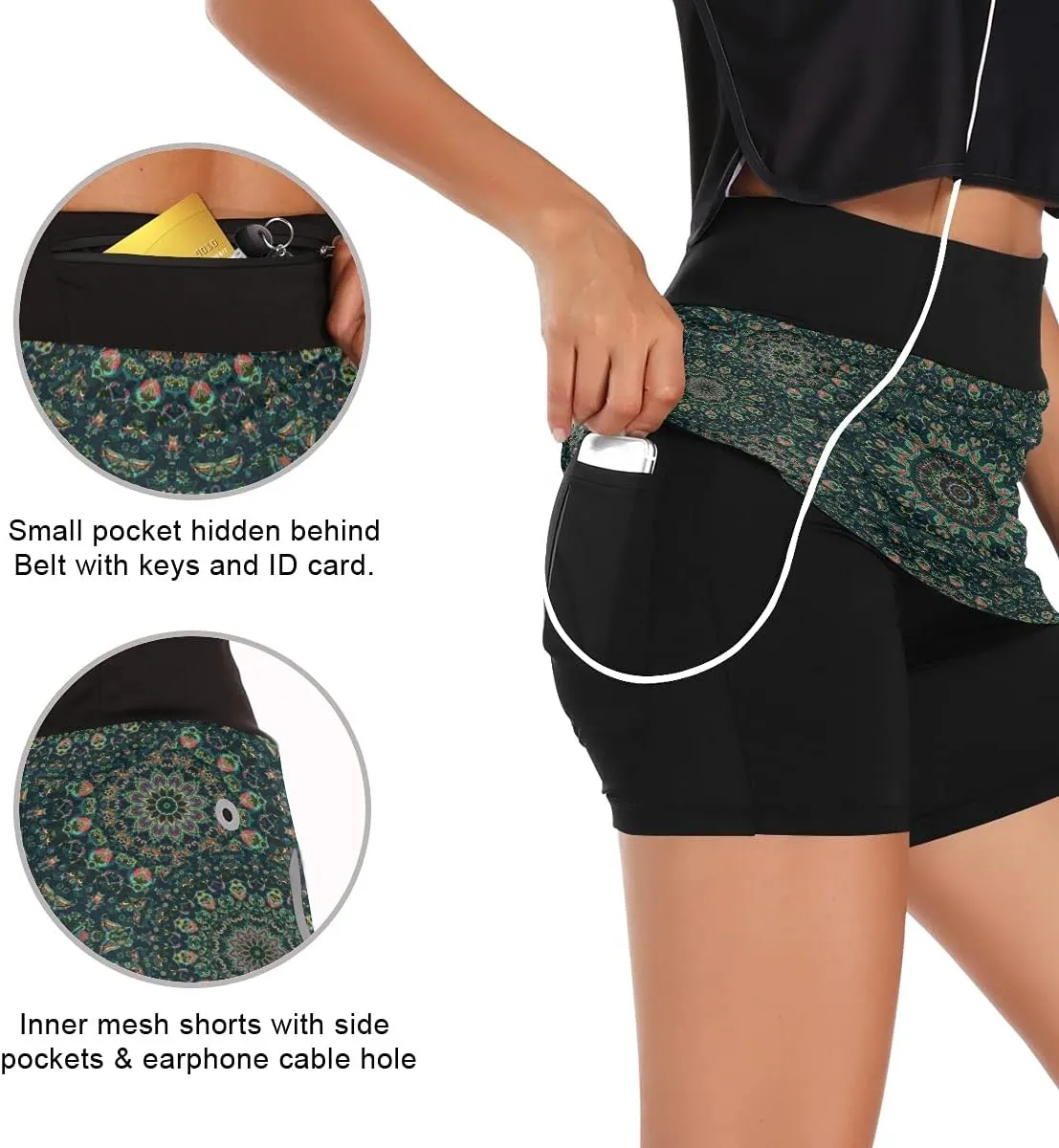 Summer Athletic Tennis Skirt Golf Skorts originate slime archipelago with Pockets BGXW Womens Sports Skort 