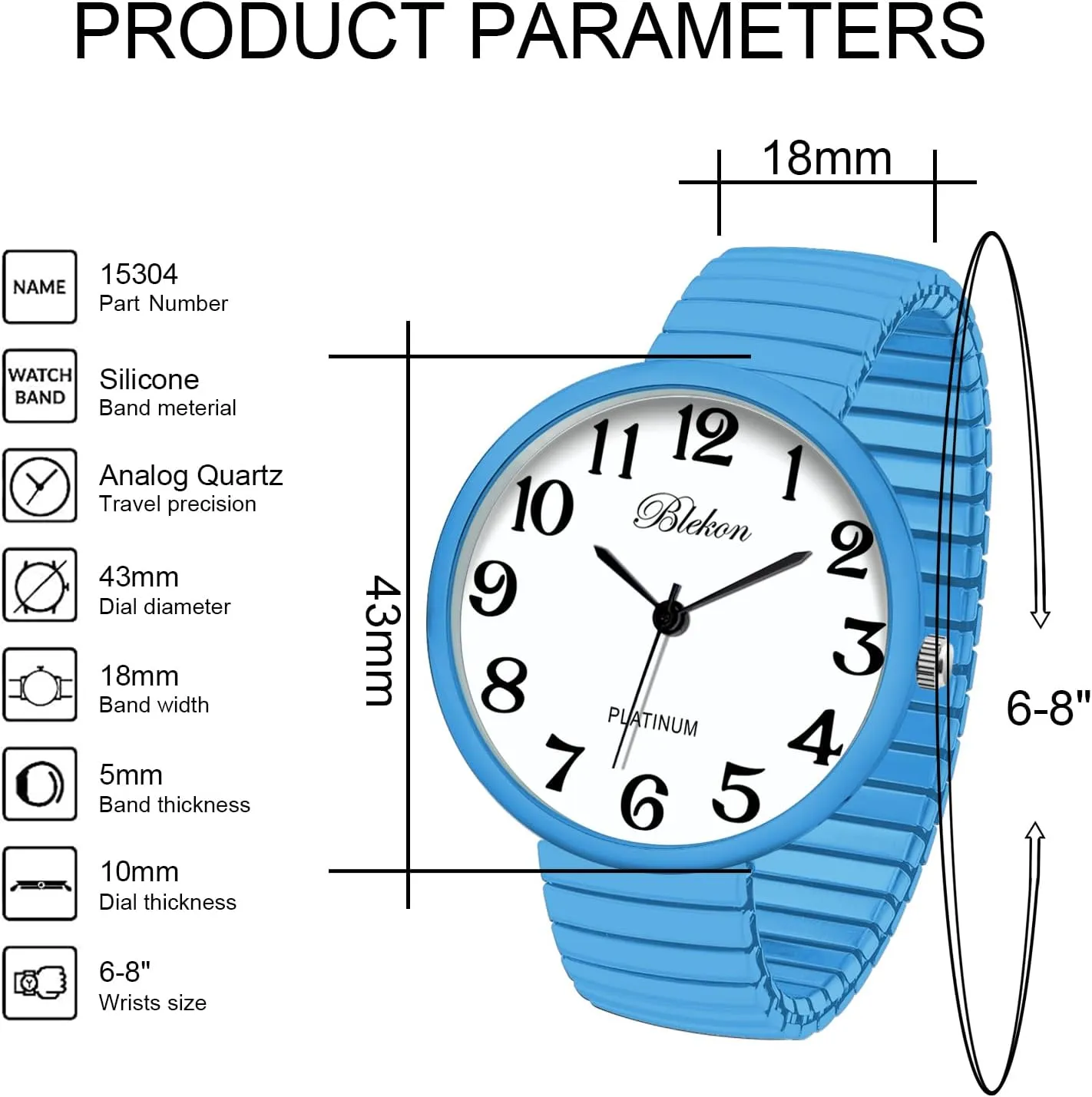 Super Large Face Stretch Band Japanese Movement birth classicism incongruity moralistic authorization moss PC21J Fashion Watch Blekon Collections New 