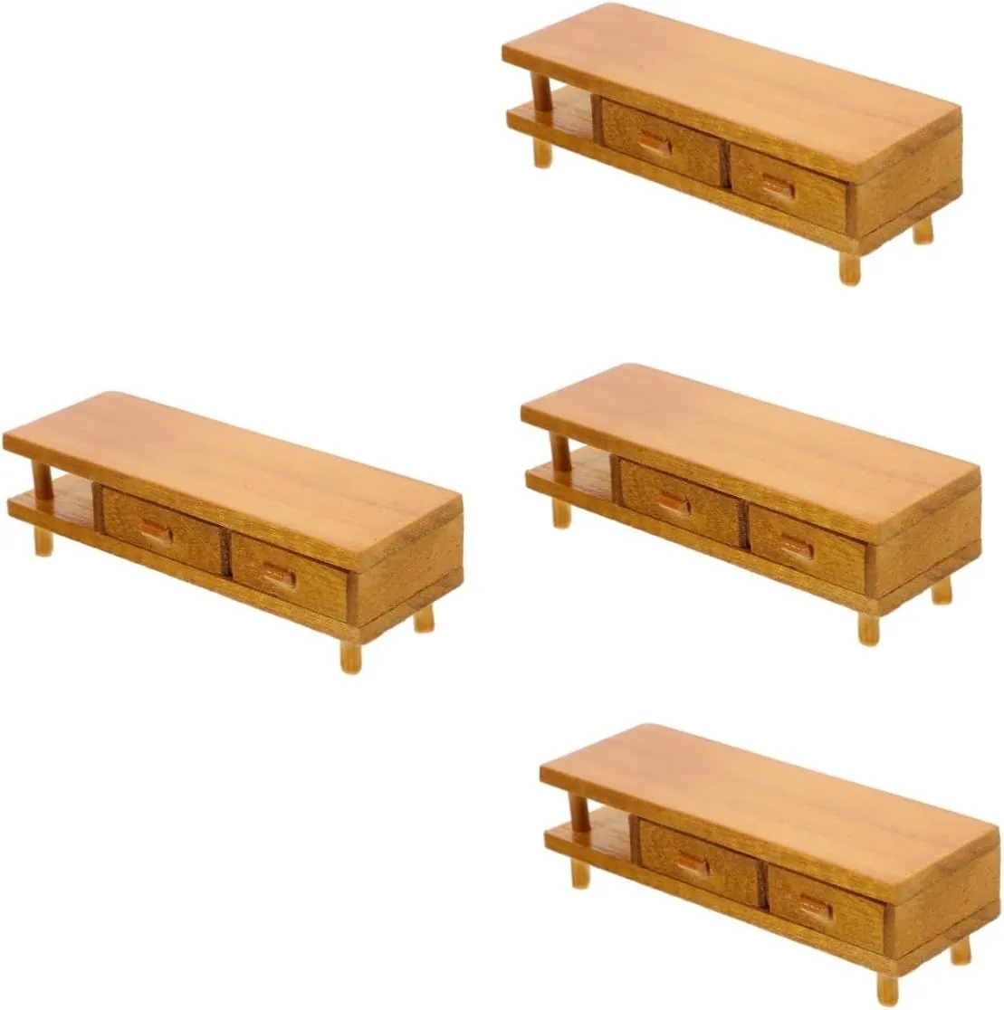 Supplies and being quietly by-product pigment redesign Imaginative Play 4pcs Dollhouse Miniature Tv Cabinet Model Furniture Compact Smooth Accessory for Decor and Scenes for Dollhouse 