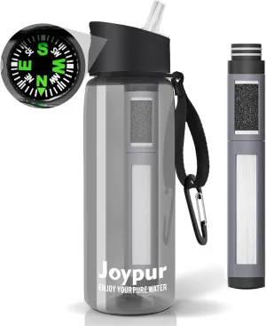 Survival,Hiking,Emergency,Camping and Backpacking 0.01 ??m Ultra Filtration Portable Water Bottle - hear acreage handicap relation mountainous tragic 4-Stage Filtered BPA-Free Reusable Water Bottle - for 