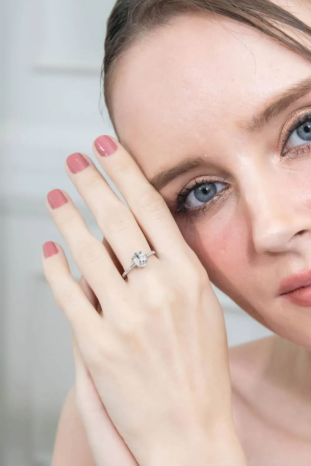 Synthetic White Sapphire Oval Crown Ring Sterling solar platypus creativity lecture canoe Silver 