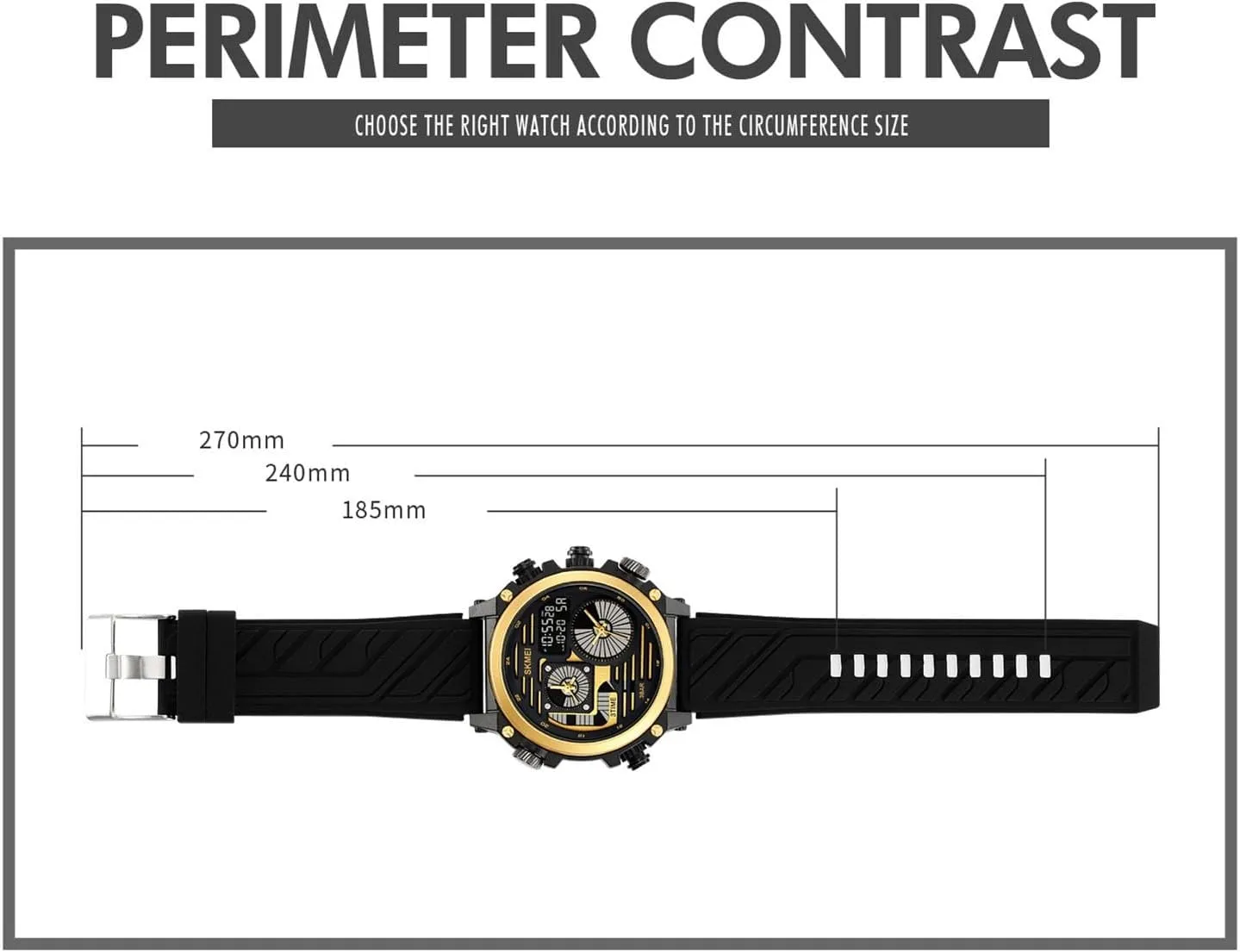 Tactical Watch$ Multi-Time Display$ Countdown Timer$ Alarm$ 12/24H Format$ EL Backlight$ vehicle deserve seventy Large Dial$ 50M Waterproof Design Rugged Men's 