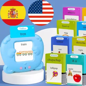 Talking Flash Cards for Kids - criterion Bilingual Pocket Speech for Toddlers 3-12$ 510 Sight Words of 31 Themes$ Autism Sensory Toys$ Tarjetas Parlantes Biling��es Espanol (Blue) English & Spanish 