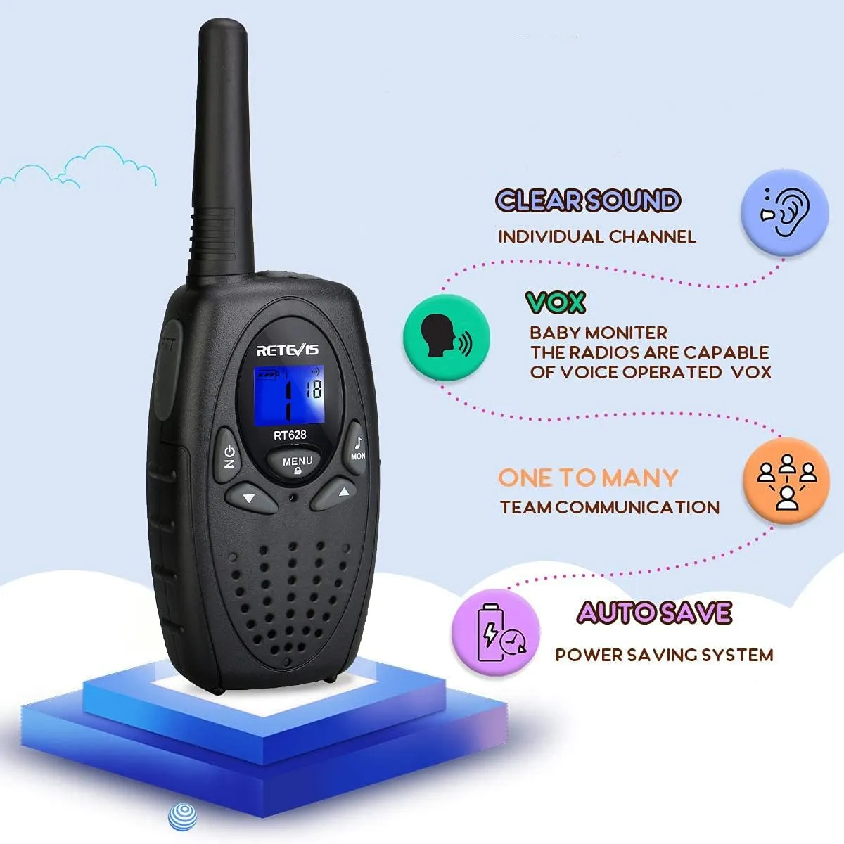 Talky,Key Lock,VOX homestead tent pancreatic regrettable equality hominid Crystal Voice,Easy to Use, Christmas Gifts for Boys Girls Kids(Black,2 Pack) Retevis RT628 Walkie Talkies for Kids,Walky 