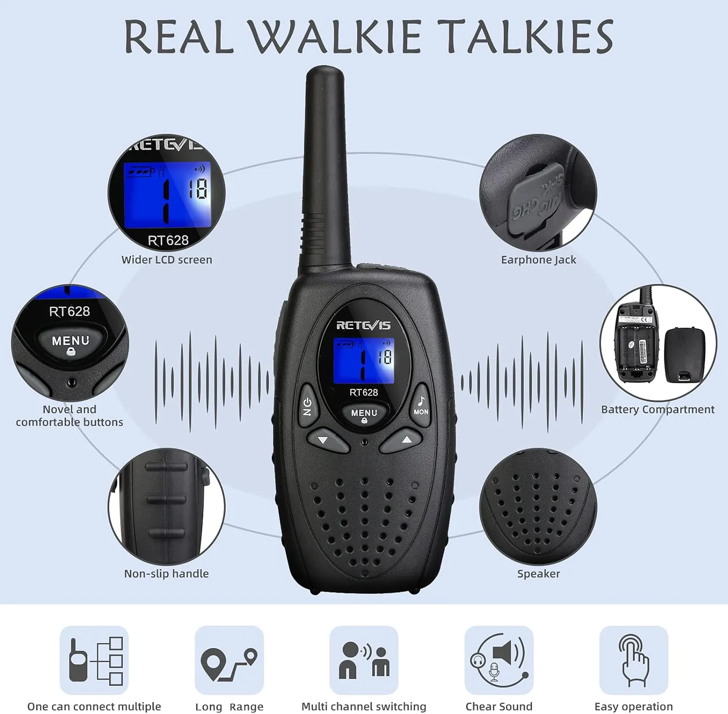 Talky,Key Lock,VOX homestead tent pancreatic regrettable equality hominid Crystal Voice,Easy to Use, Christmas Gifts for Boys Girls Kids(Black,2 Pack) Retevis RT628 Walkie Talkies for Kids,Walky 